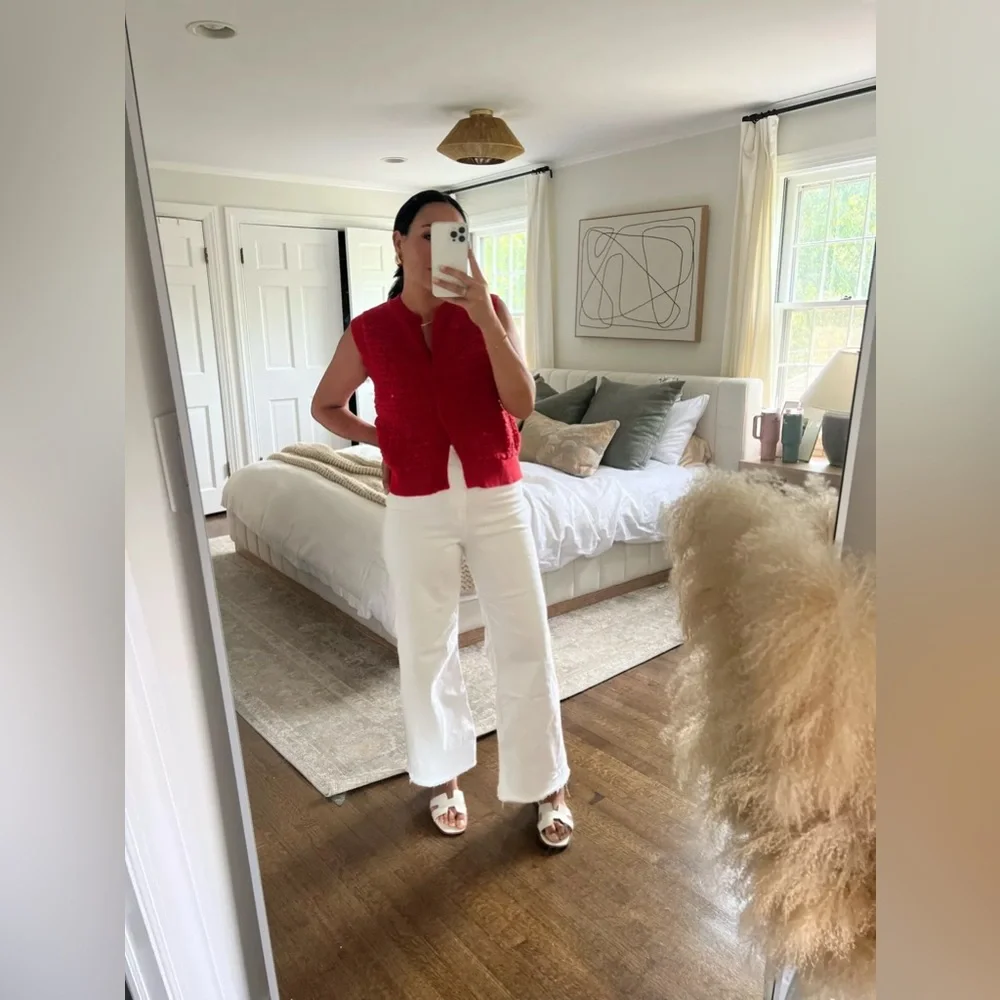 Damson Madder Aggie Knitted Tank in Red UK 10 / US 6 - Picture 14 of 15